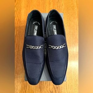 Stacy Adams Men's Tazio Moc Toe Slip On Loafer - size 11.5 blue leather like new